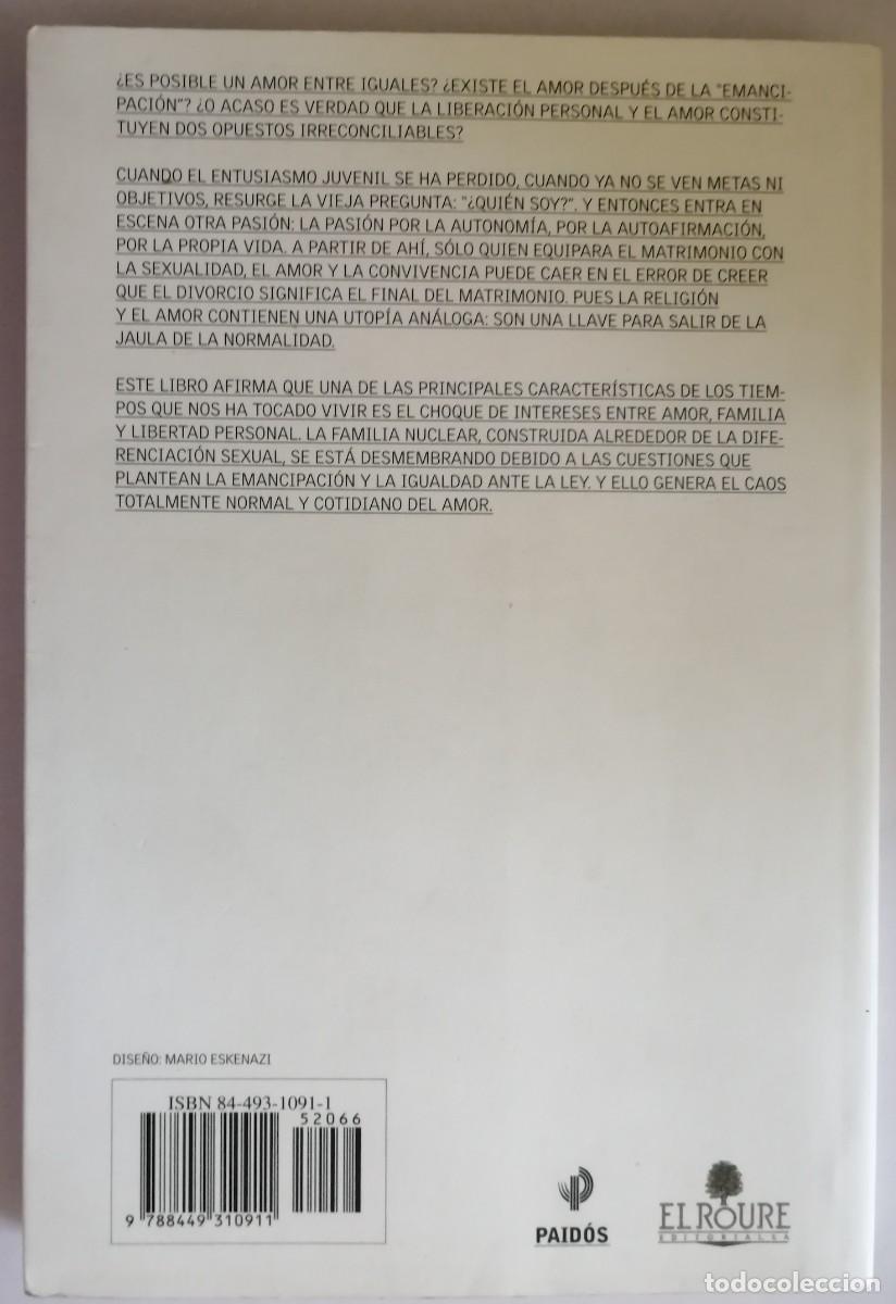 Libros de segunda mano: EL NORMAL CAOS DEL AMOR, BECK-GERNSHEIM - Foto 3
