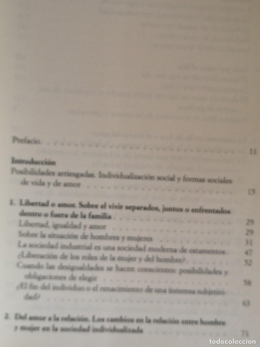 Libros de segunda mano: EL NORMAL CAOS DEL AMOR, BECK-GERNSHEIM - Foto 6