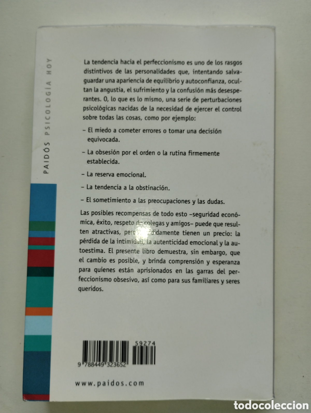Libros de segunda mano: LA OBSESI&Oacute;N DEL PERFECCIONISMO - Foto 2