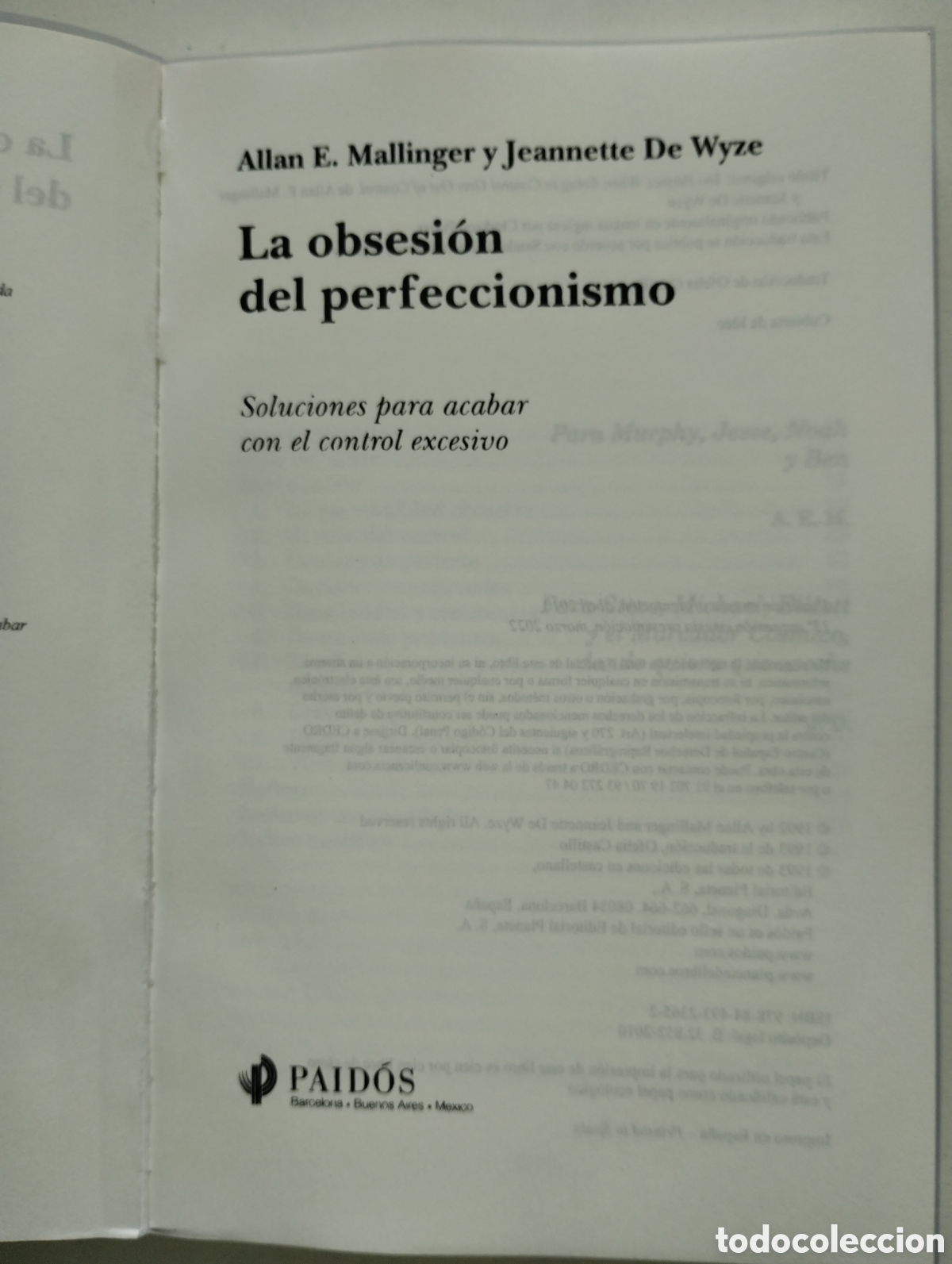Libros de segunda mano: LA OBSESI&Oacute;N DEL PERFECCIONISMO - Foto 4