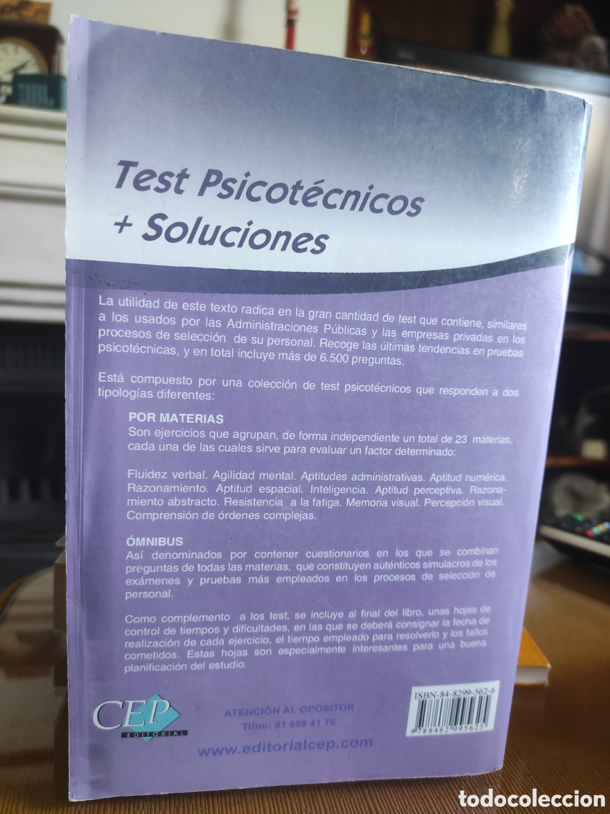 Libros de segunda mano: Test Psicotecnico + Soluciones, Editorial CEP, 2004 - Foto 2