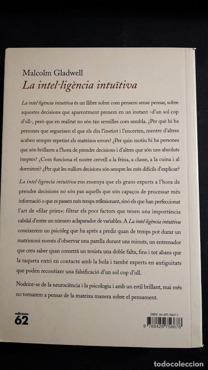 Libros de segunda mano: LA INTEL.LIGENCIA INTUITIVA - MALCOM GLADWELL - Foto 2