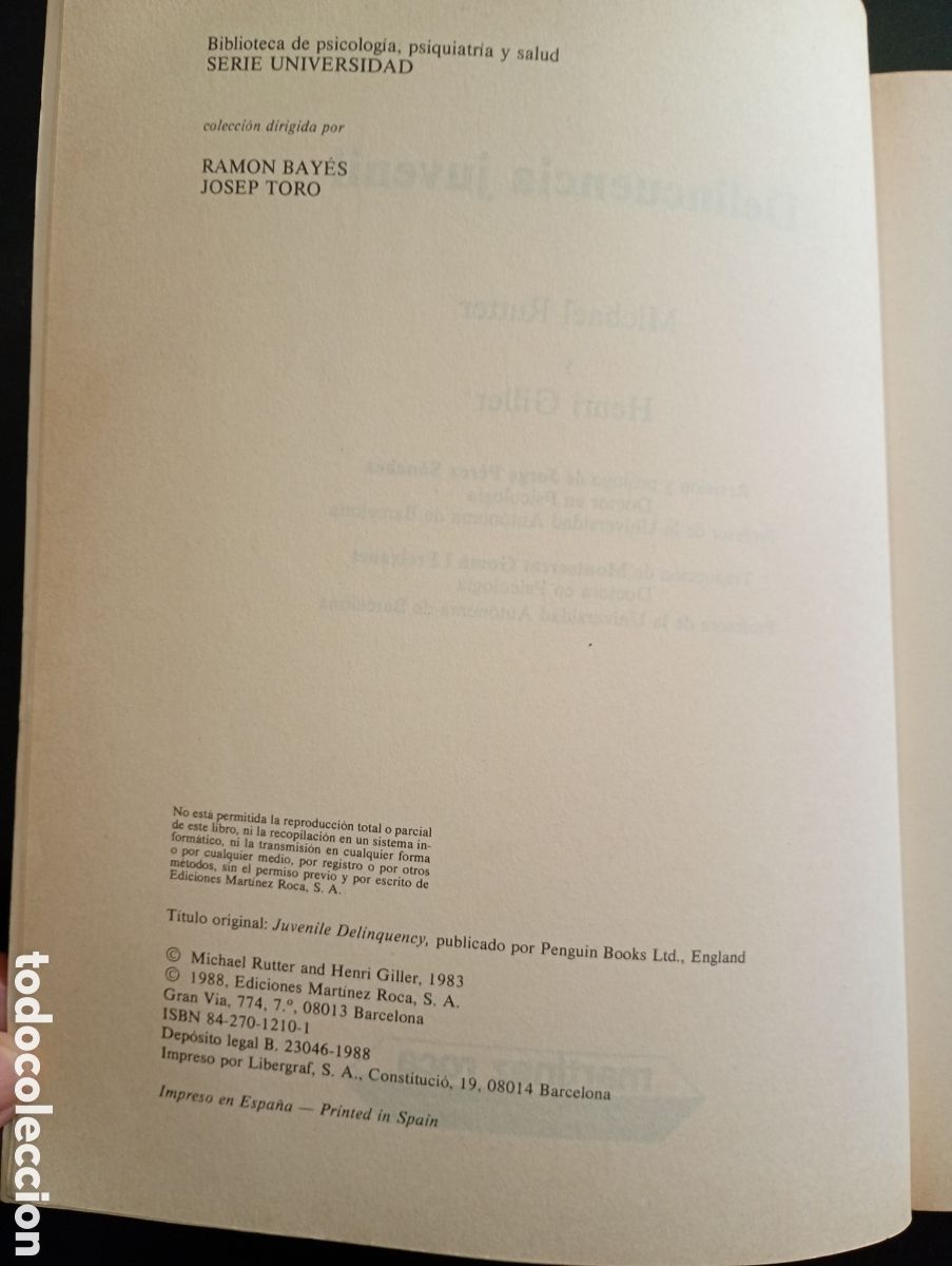 Libros de segunda mano: Delincuencia juvenil - Foto 3
