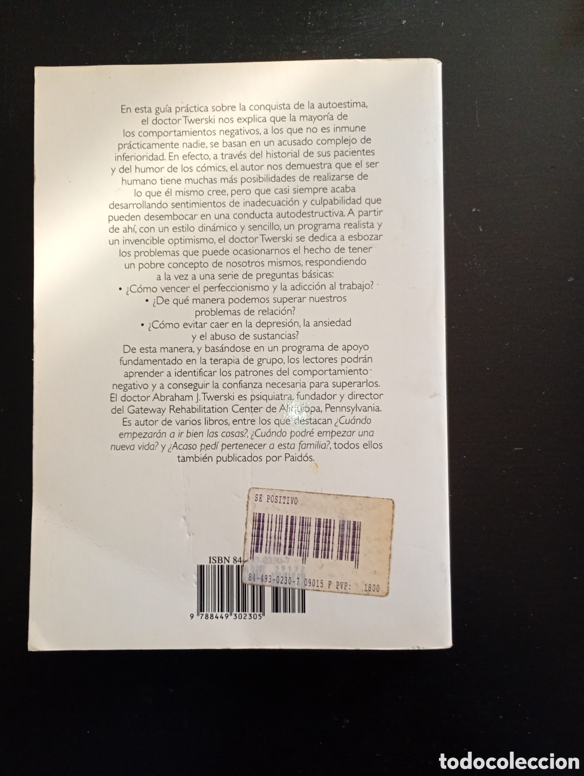 Libros de segunda mano: S&eacute; positivo. El poder de la autoestima. - Foto 2