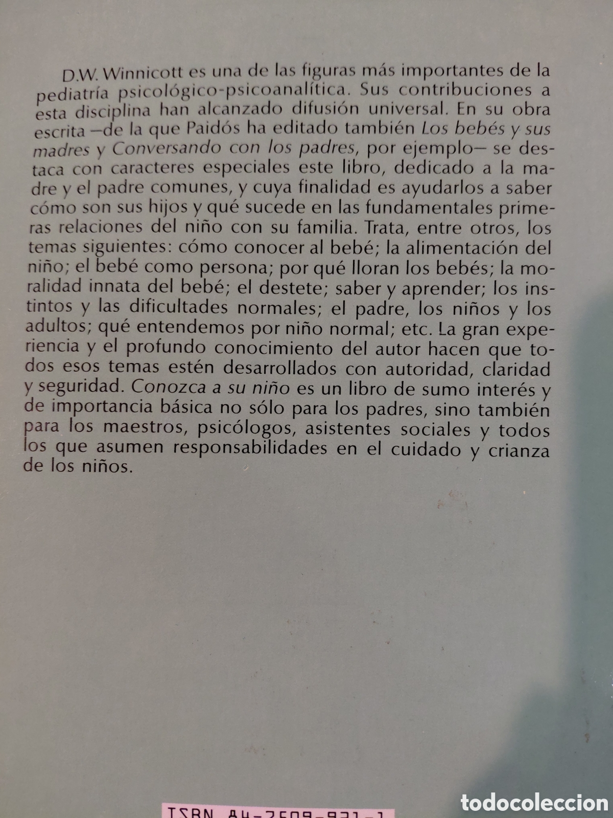 Libros de segunda mano: D. W. Winnicott. Conozca a su ni&ntilde;o - Foto 2