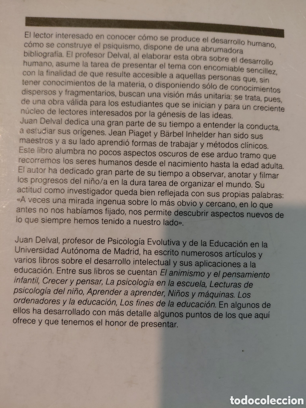 Libros de segunda mano: J. Delval. El desarrollo humano - Foto 2