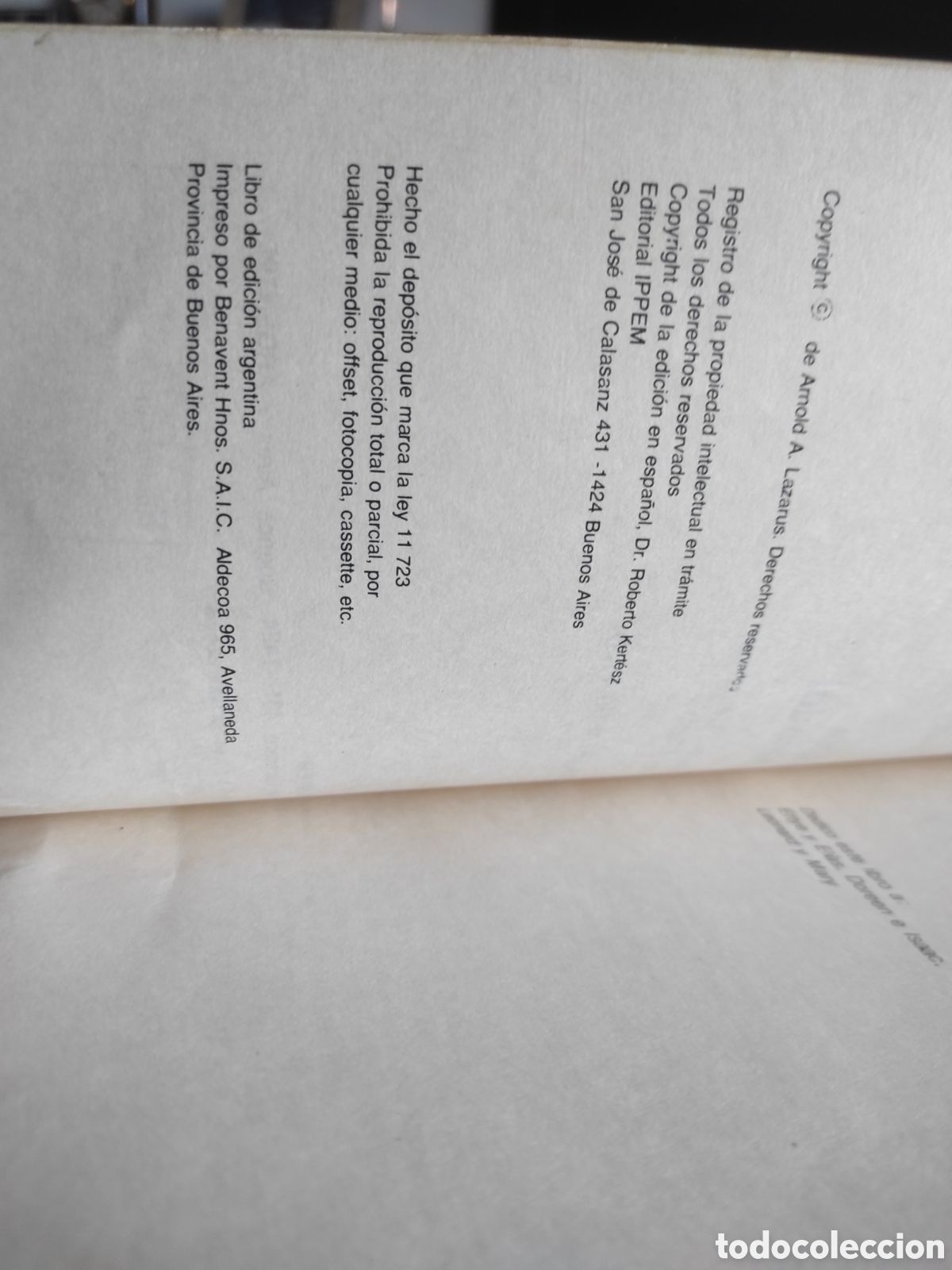 Libros de segunda mano: Lazarus Arnold. - Terapia Multimodal. - Foto 3