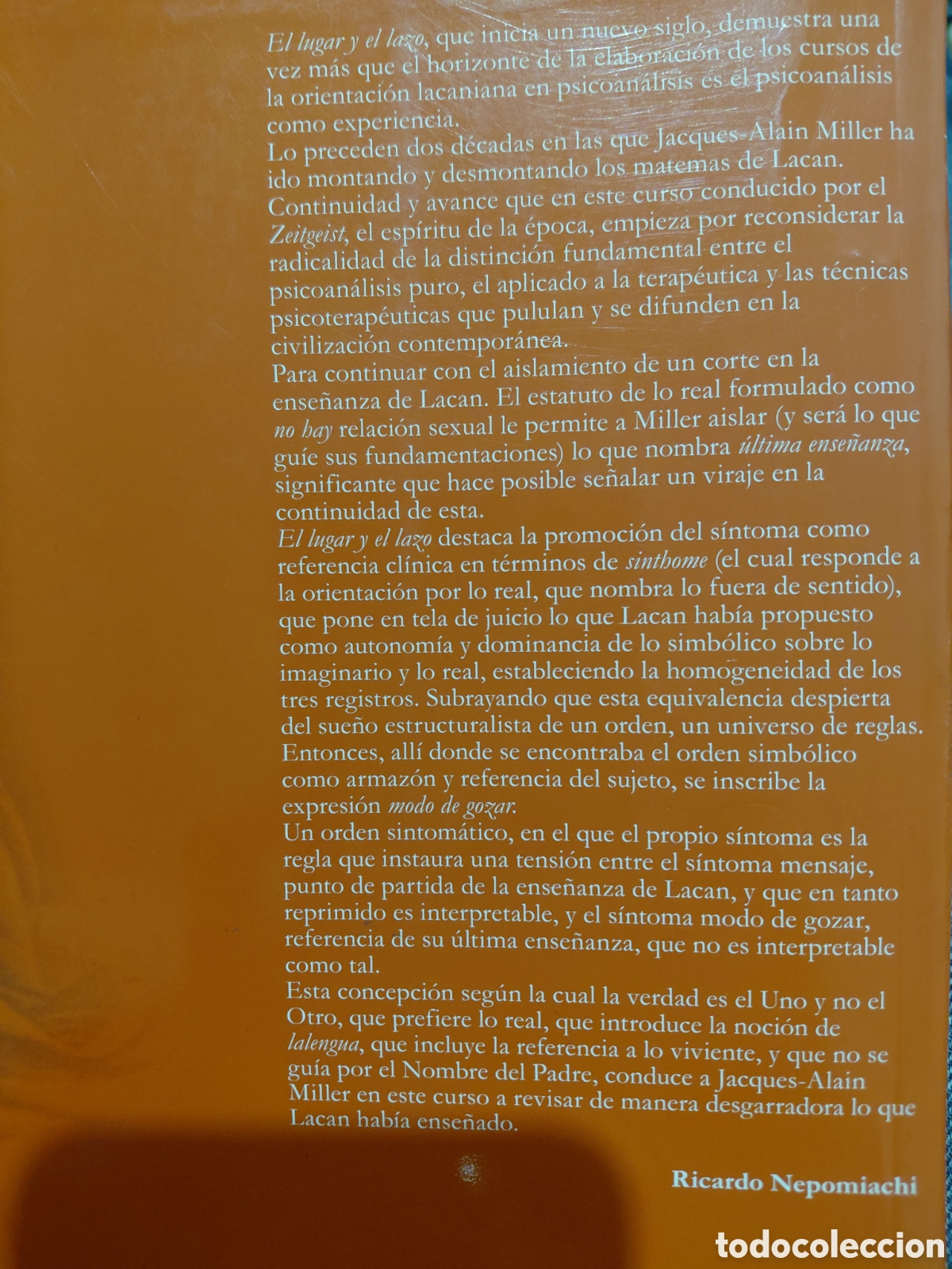 Libros de segunda mano: Jacques-Alain Miller. El lugar y el lazo. - Foto 2
