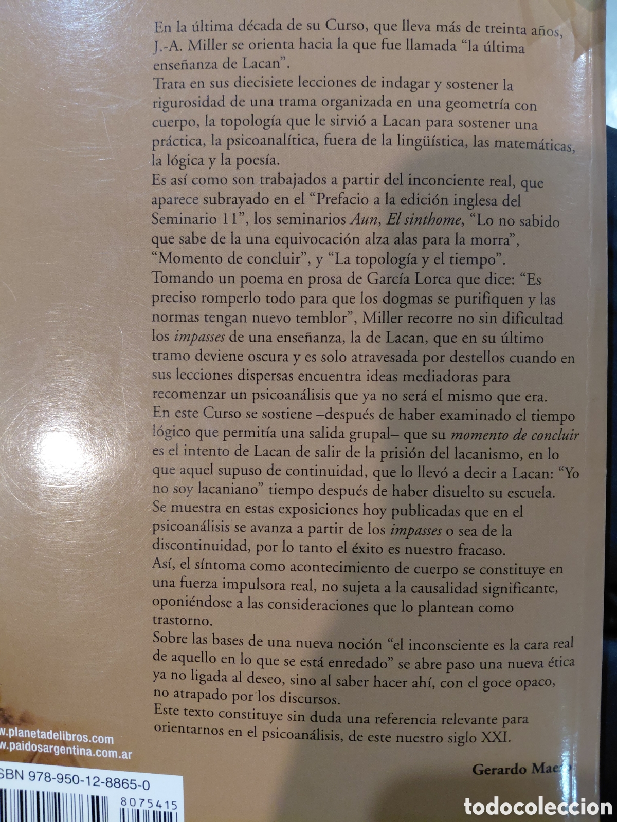 Libros de segunda mano: Jacques-Alain Miller. El ultim&iacute;simo Lacan - Foto 2