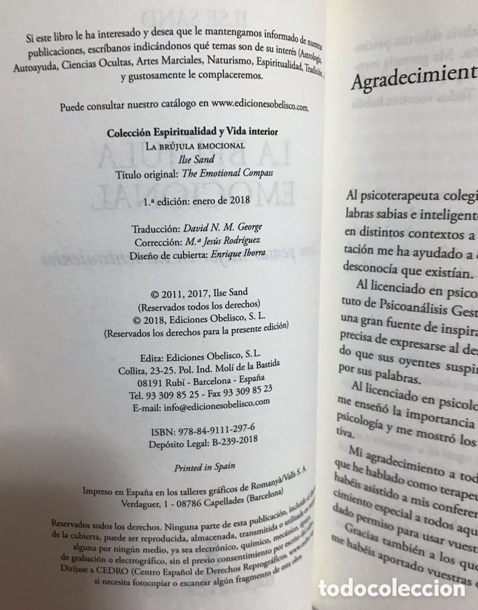 Libros de segunda mano: ILSE SAND - La br&uacute;jula emocional - Foto 3