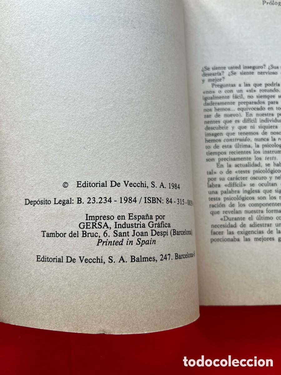 Libros de segunda mano: Libro Los test psicol&oacute;gicos Juan Vignola - Foto 5