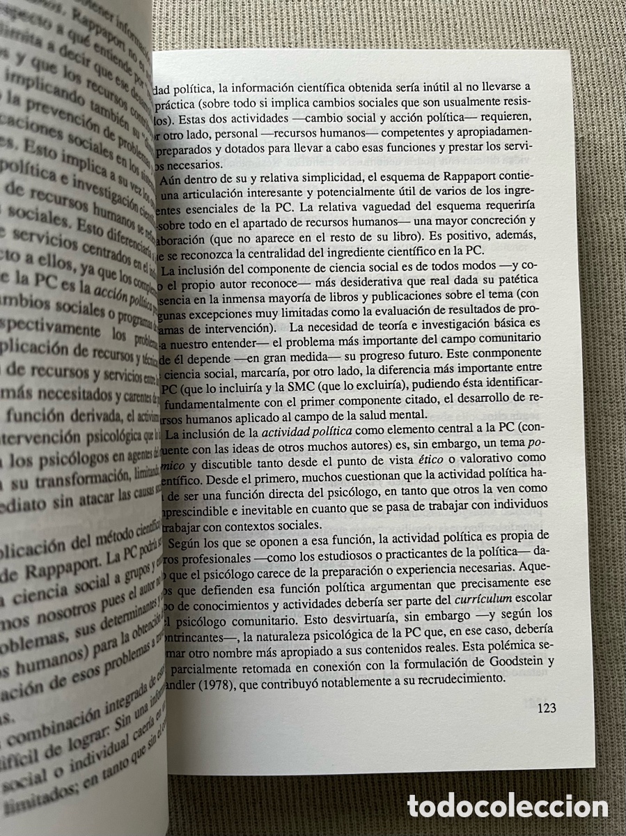 Libros de segunda mano: Libro Psicolog&iacute;a Comunitaria - Alipio S&aacute;nchez Vidal - Foto 7