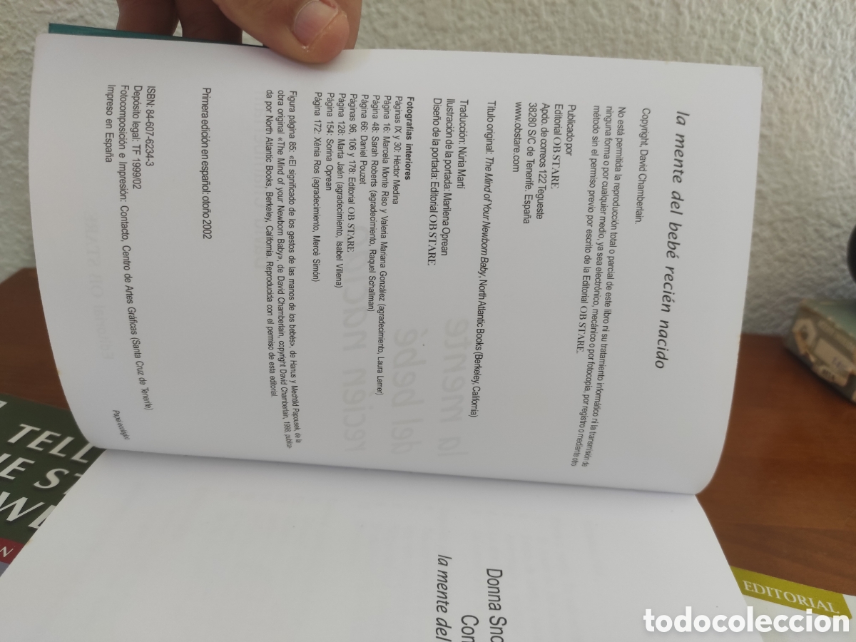 Libros de segunda mano: La mente del beb&eacute; reci&eacute;n nacido - David Chamberlain - Foto 3
