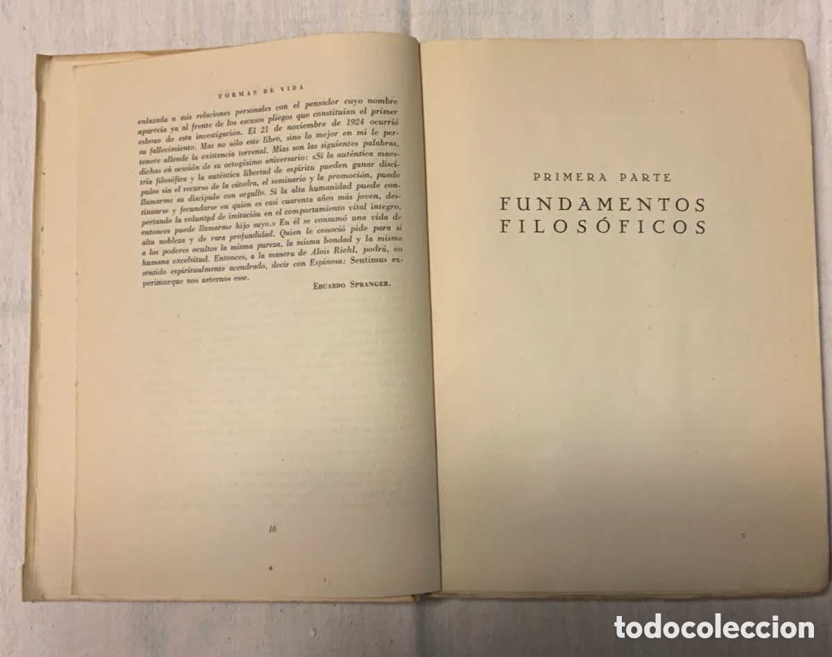 Libros de segunda mano: Formas de vida. Eduardo Spranger. 1954 - Foto 5