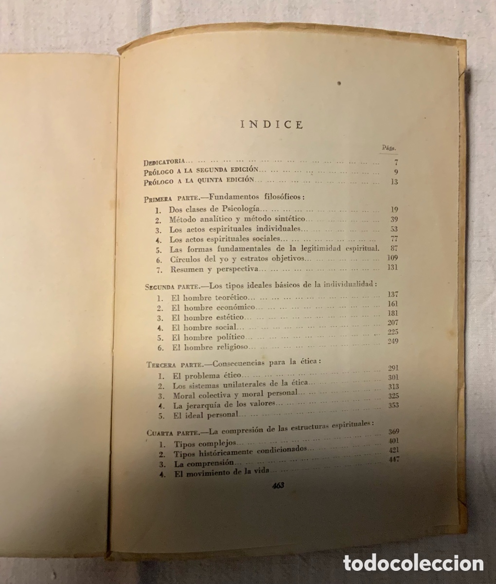 Libros de segunda mano: Formas de vida. Eduardo Spranger. 1954 - Foto 8