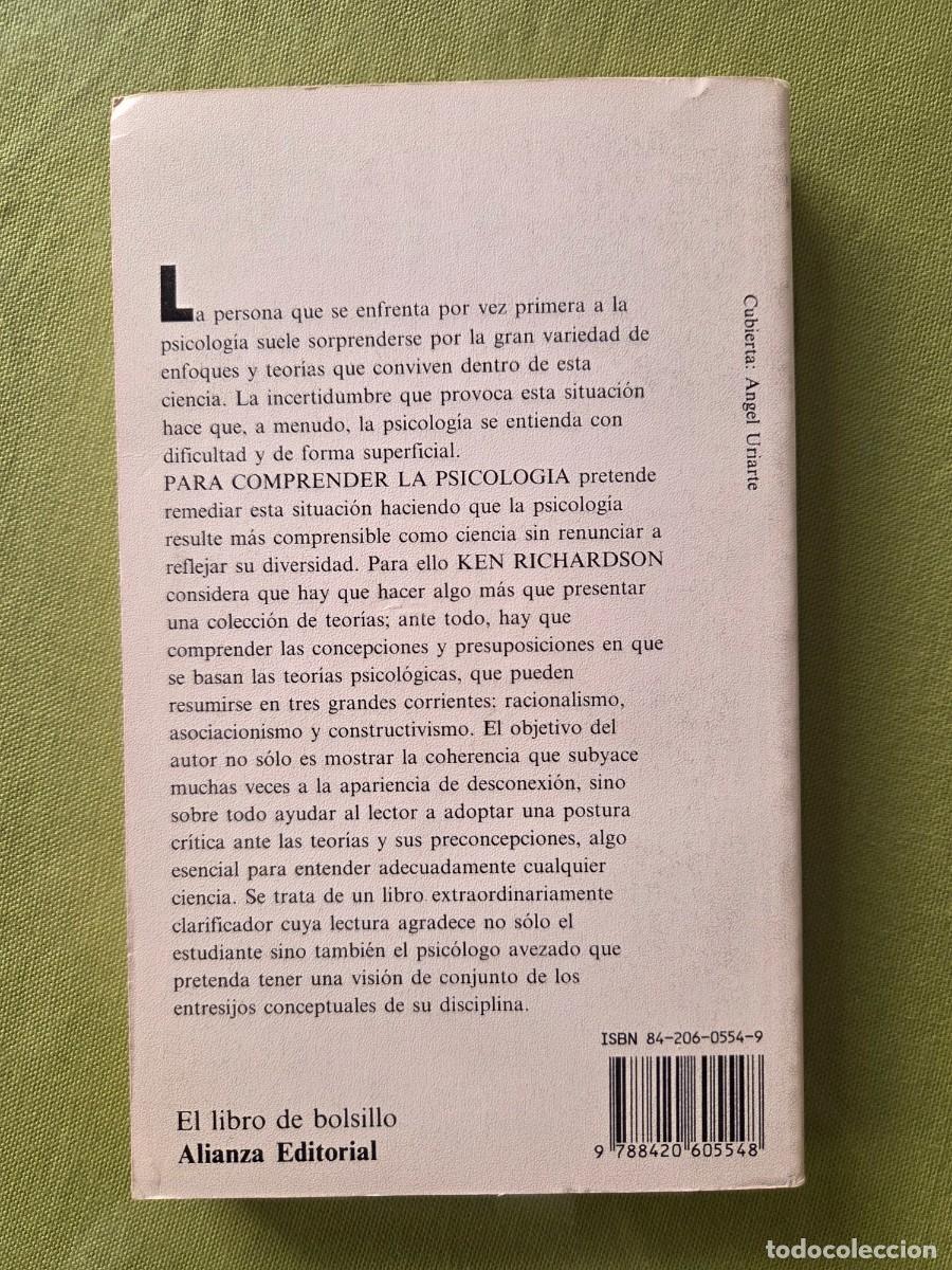 Libros de segunda mano: Para comprender la Psicologia. - Ken Richardson - Foto 2