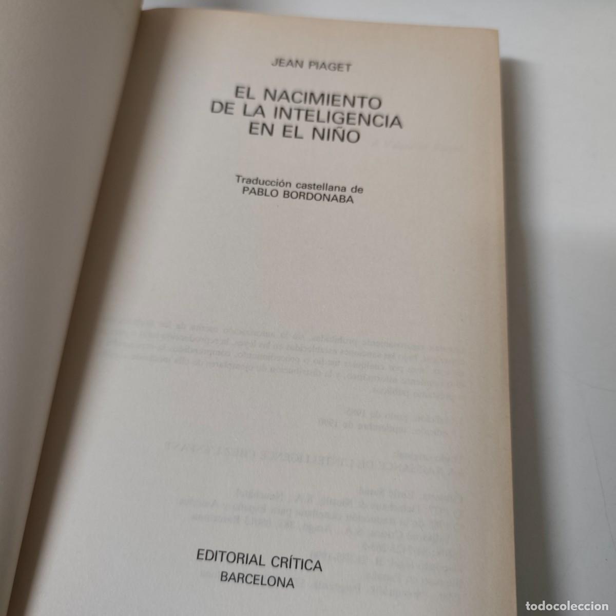 Libros de segunda mano: el nacimiento de la inteligencia en el ni&ntilde;o - Foto 3