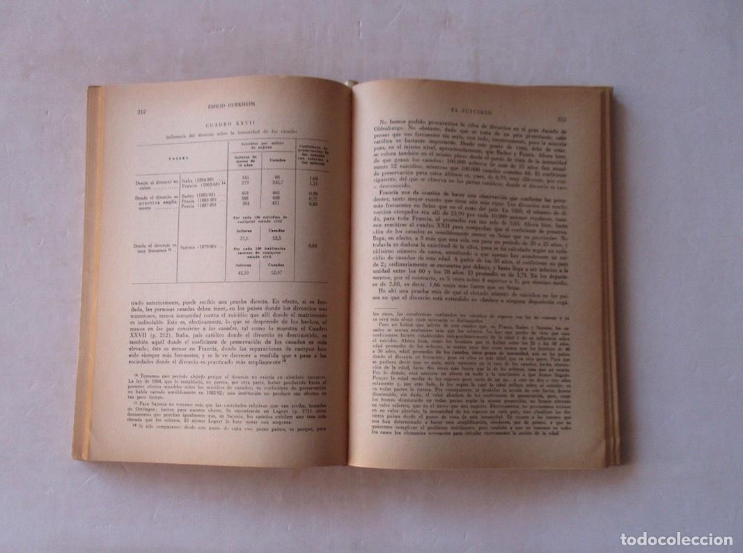 Libros de segunda mano: EL SUICIDIO - EMILIO DURKHEIM - Foto 5