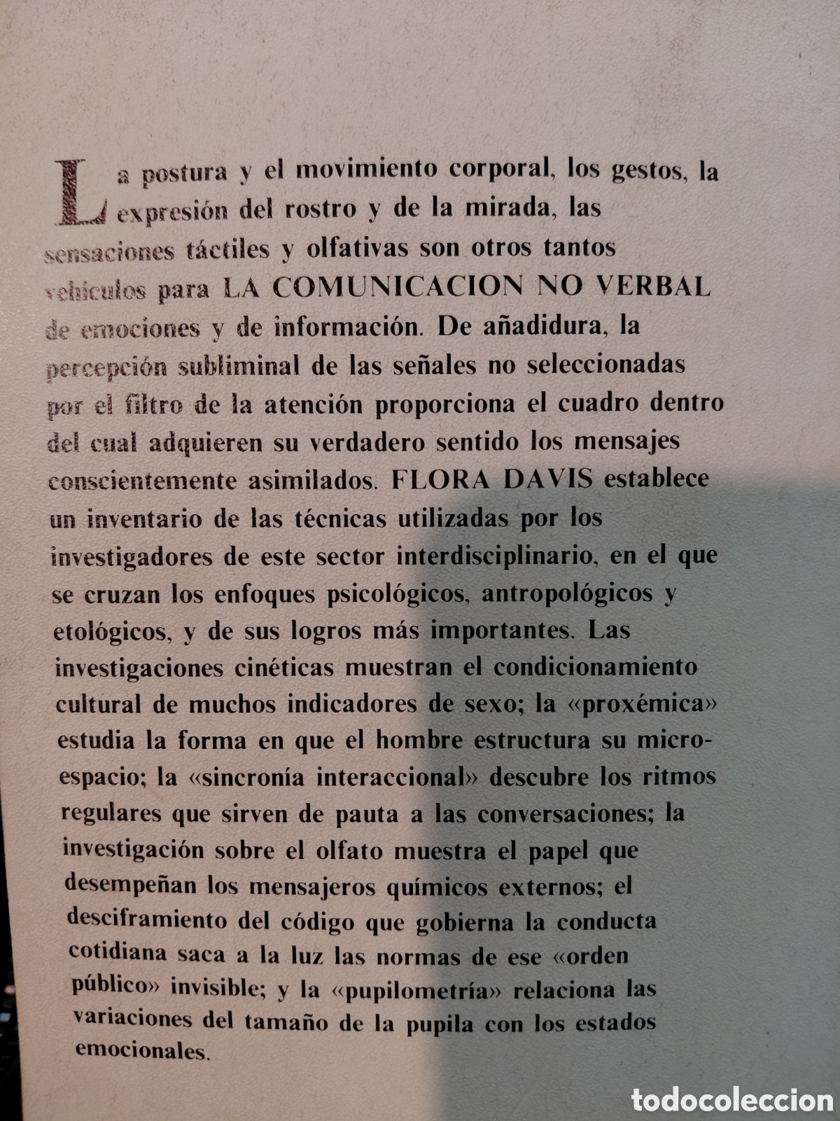Libros de segunda mano: Flora Davis. La comunicaci&oacute;n no verbal - Foto 2