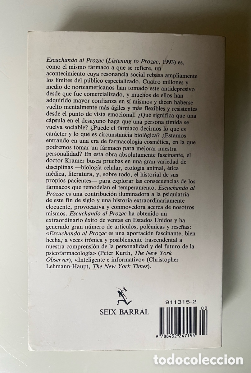 Libros de segunda mano: Escuchando al Prozac - KRAMER, Peter D. - Foto 2