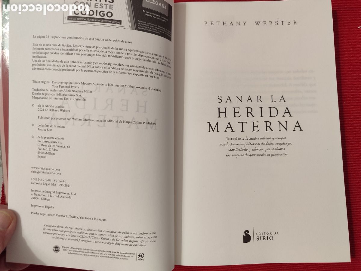 Libros de segunda mano: Sanar la herida materna. Bethany Webster - Foto 4