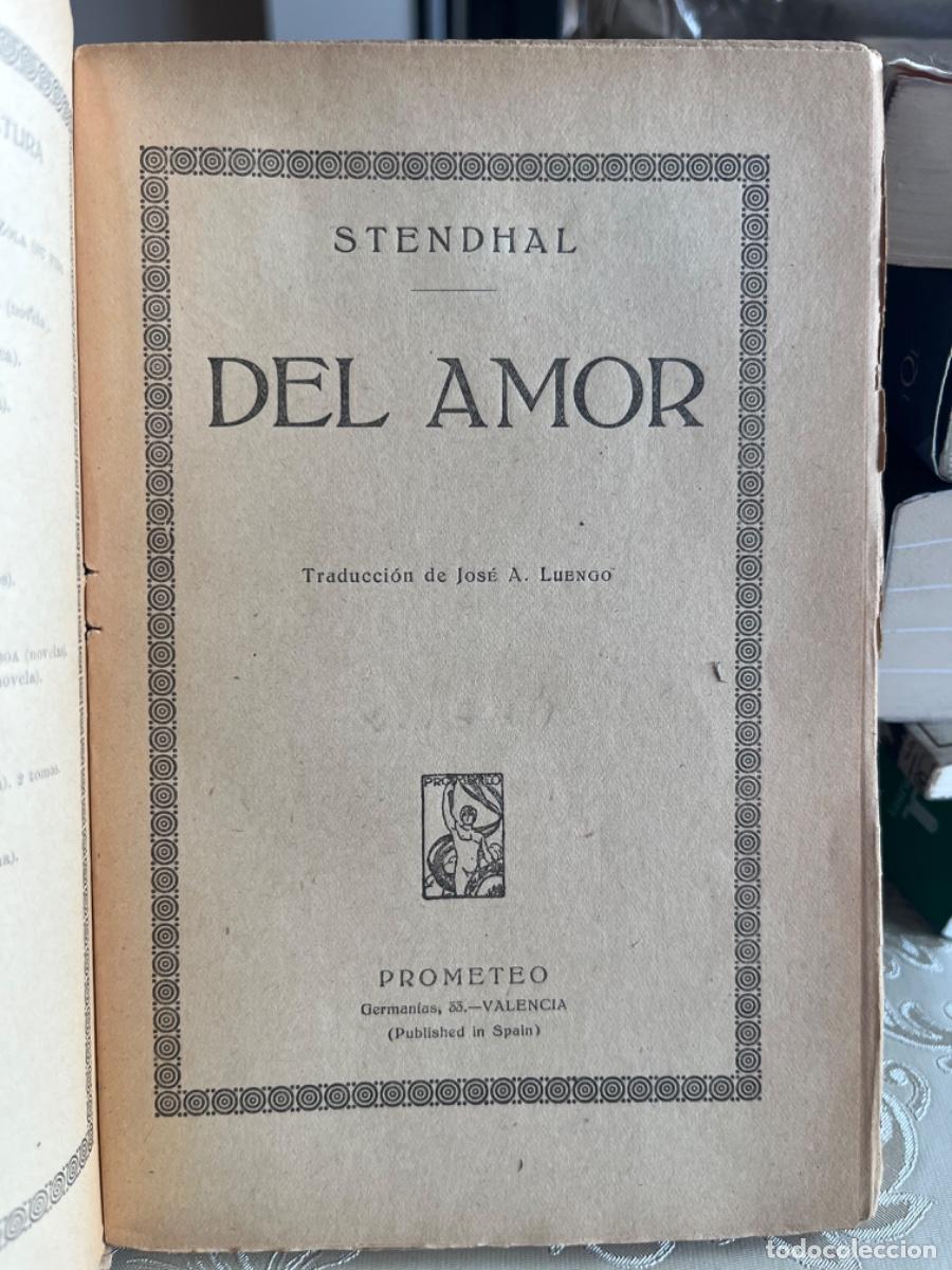 Libros de segunda mano: Stendhal.- Del amor (ed. Prometeo) - Foto 4