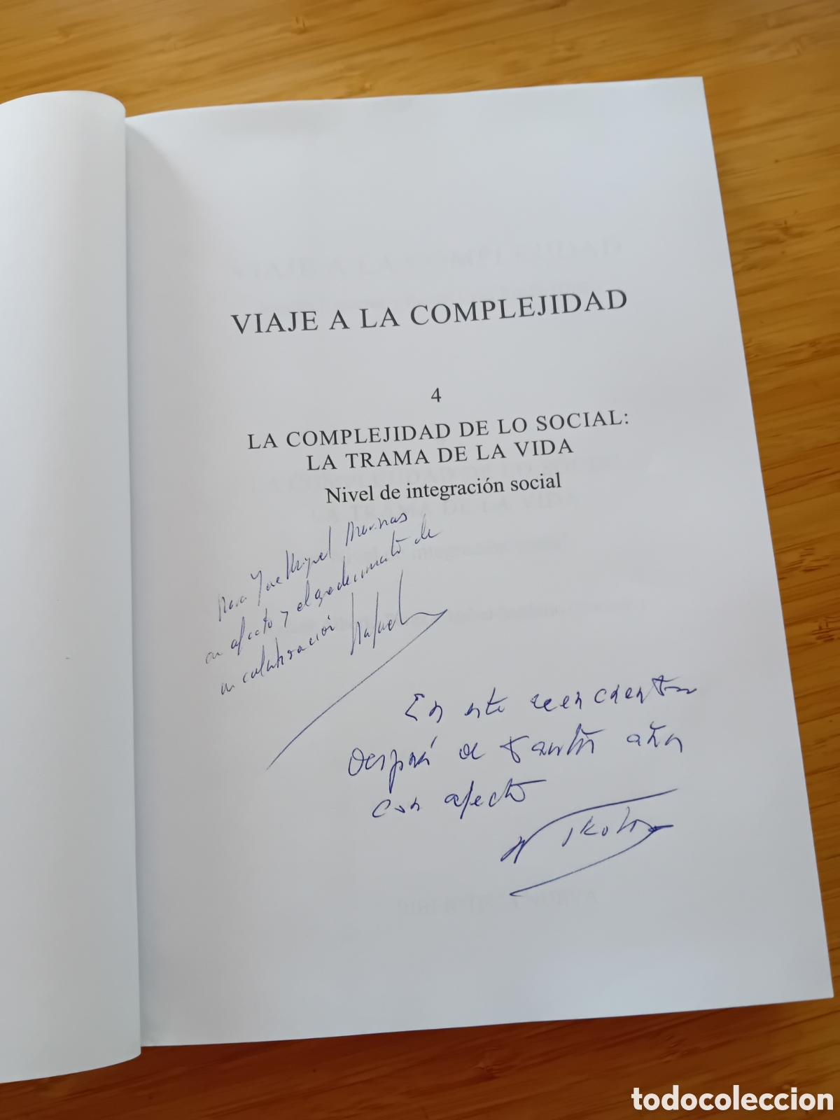 Libros de segunda mano: Viaje a la complejidad 4 - N.Caparr&oacute;s y Rafael Cruz Roche (Bibl. nueva 2013) Dedicatoria aut&oacute;grafa
