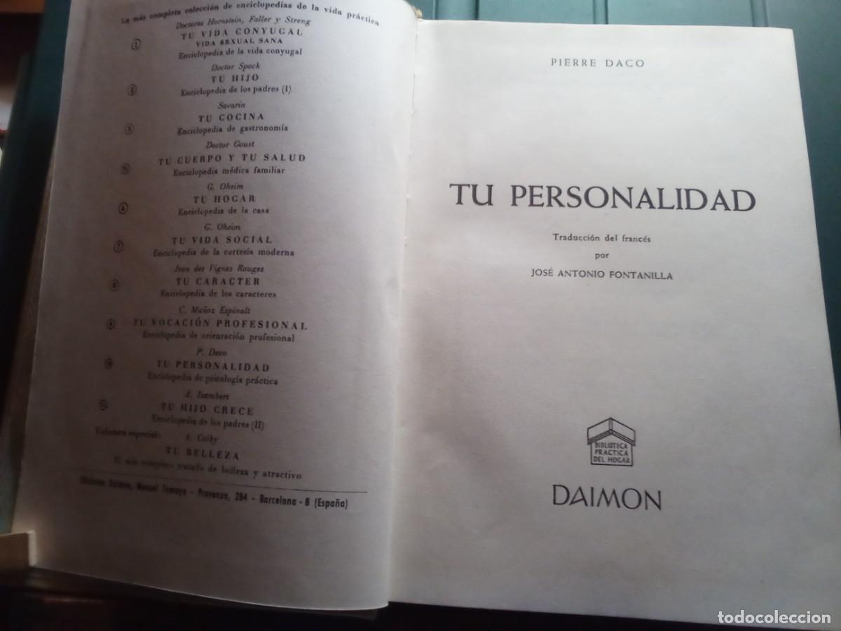 Libros de segunda mano: TU PERSONALIDAD DE PIERRE DACO - Foto 2