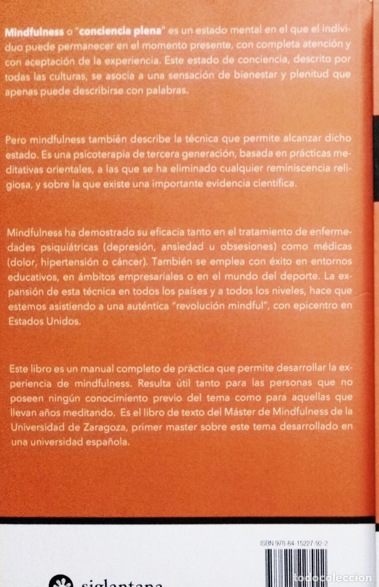 Libros de segunda mano: Manuales pr&aacute;cticos mindfulness. Garc&iacute;a Campayo. - Foto 2