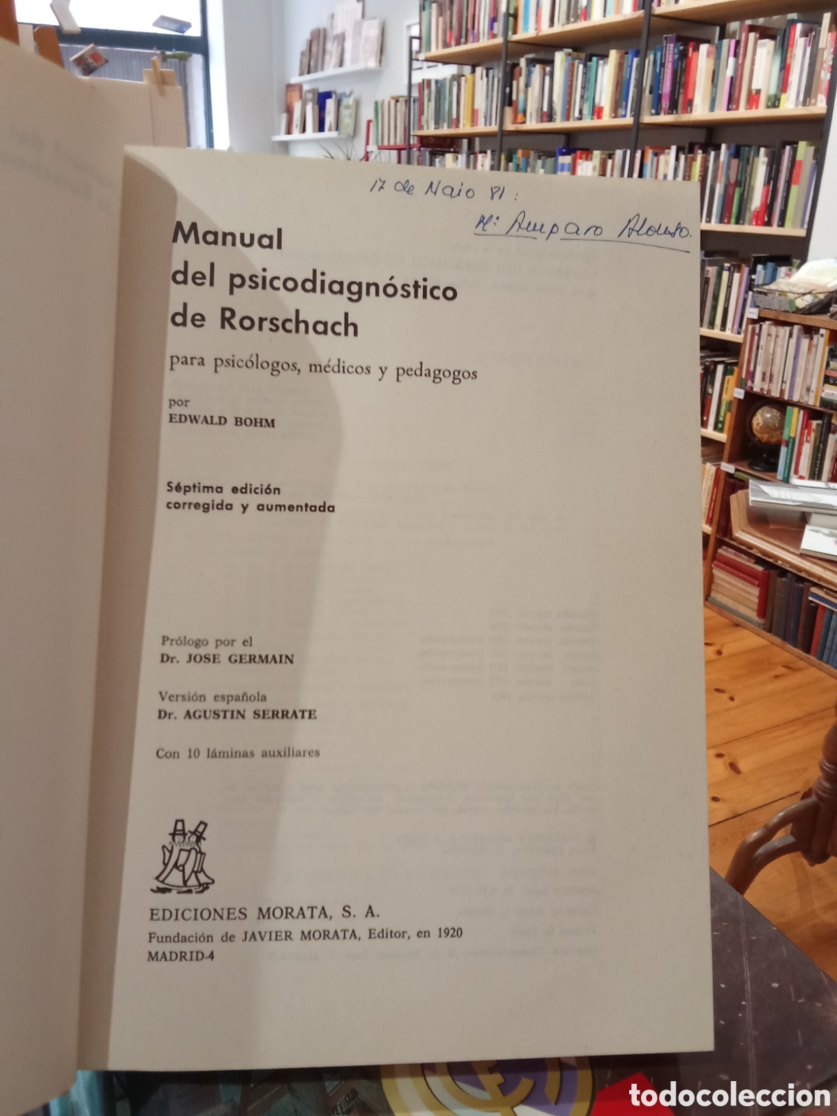 Libros de segunda mano: Manual de Psicodiagn&oacute;stico de Rorschach - Ewald Bohm - Ediciones Morata - Foto 3