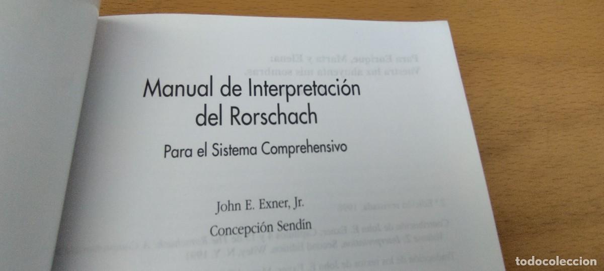 Libros de segunda mano: MANUAL DE INTERPRETACION DEL RORSCHACH / EXNER-SENDIN / KARA 9 / PSIMATICA - Foto 8