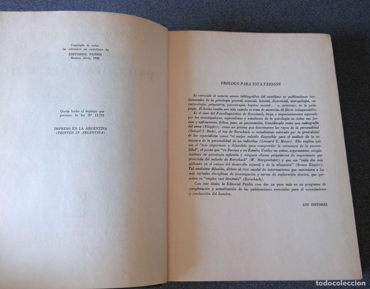 Libros de segunda mano: Psicodiagn&oacute;stico Hermann Rorschach - Foto 5