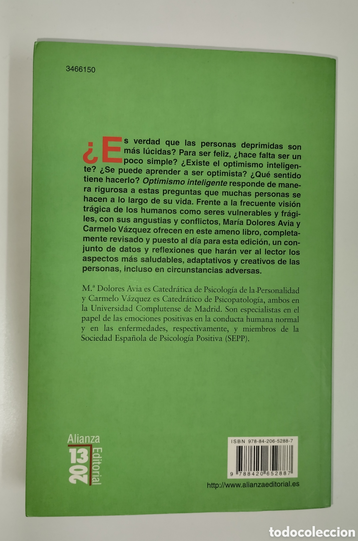Libros de segunda mano: Optimismo Inteligente. Alianza Editorial. - Foto 2
