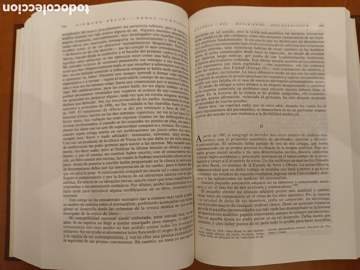 Libros de segunda mano: Obras Completas. Sigmund Freud. 3 tomos ( Completa ). - Foto 13
