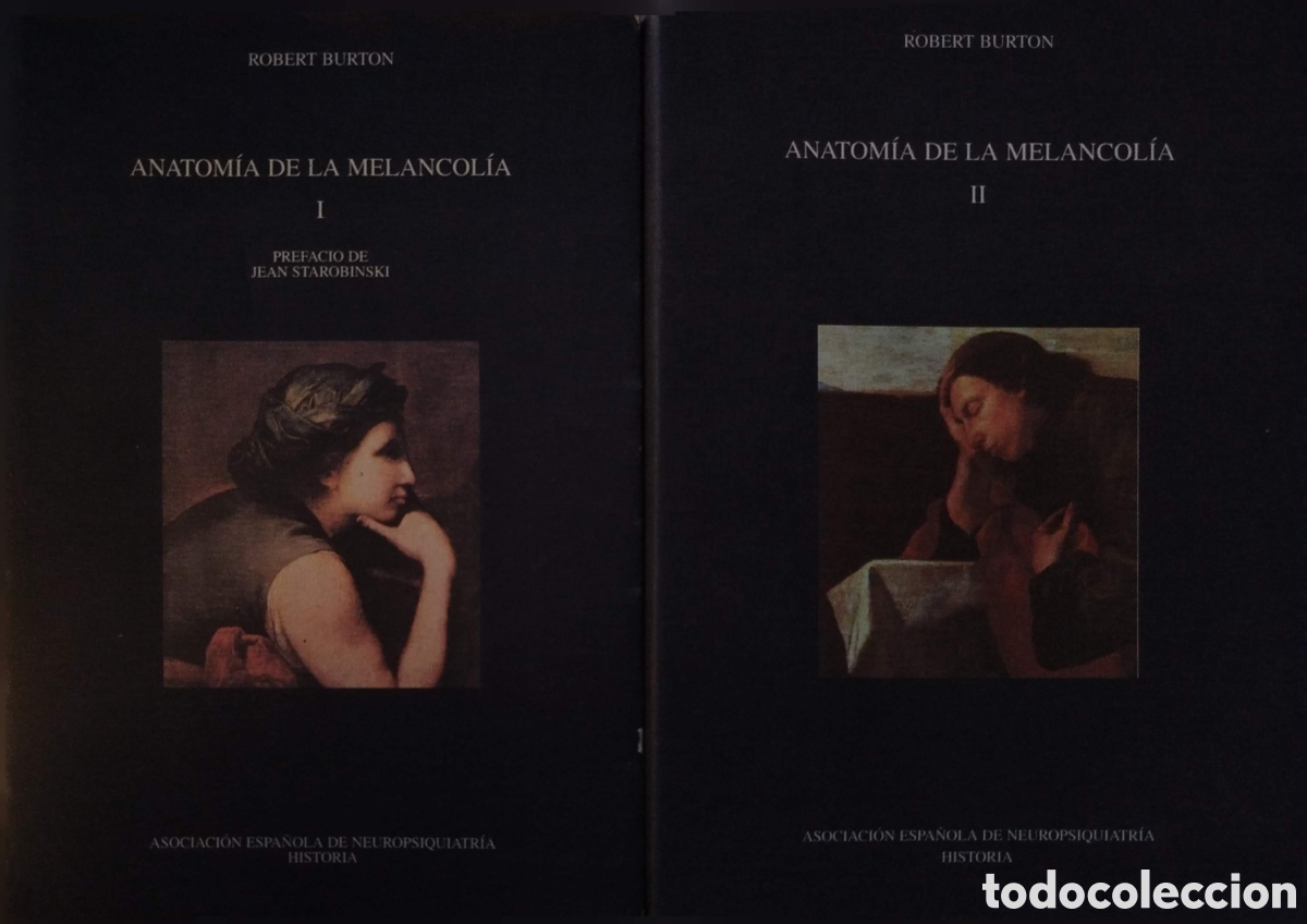 Libros de segunda mano: Anatom&iacute;a de la melancol&iacute;a.2 vols.Robert Buton.Asoc.Espa&ntilde;ola Neuropsiquiatr&iacute;a Historia.1997/1998.