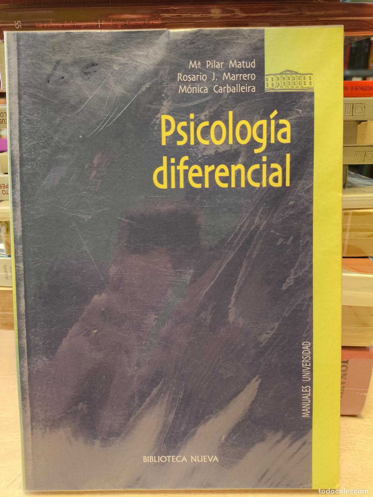 Libros de segunda mano: PSICOLOG&Iacute;A DIFERENCIAL - MATUD AZNAR, PILAR