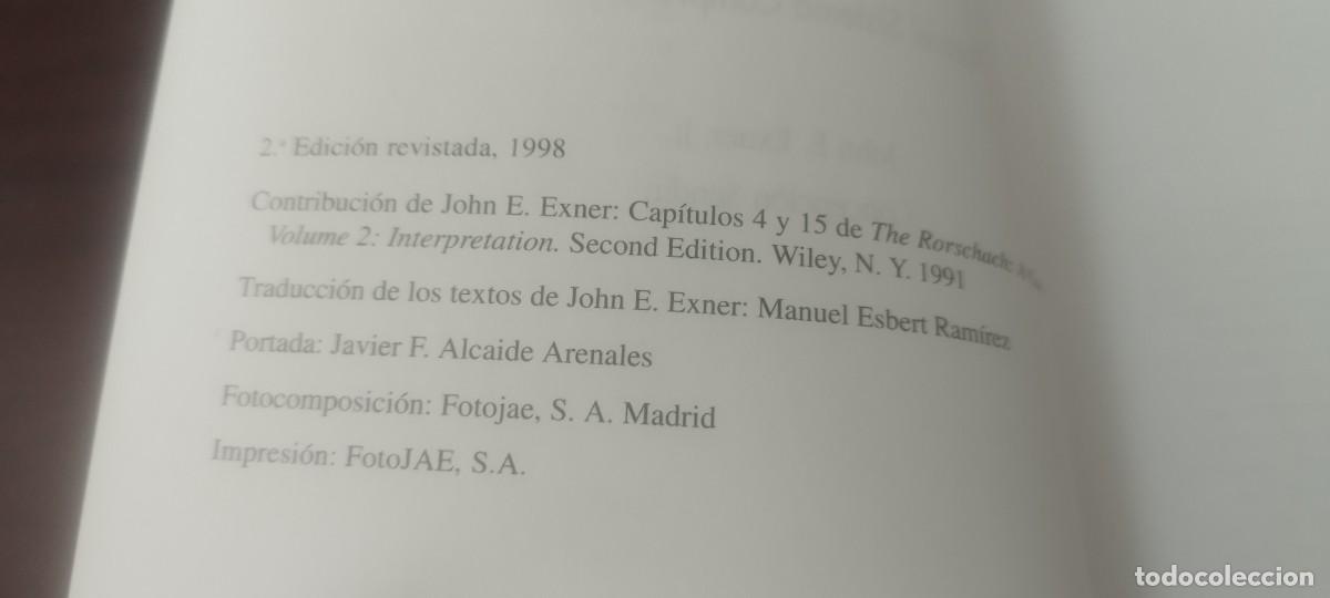 Libros de segunda mano: MANUAL INTERPRETACION RORSCHACH / EXNER-SENDIN / KARA36 / PSIMATICA - Foto 8