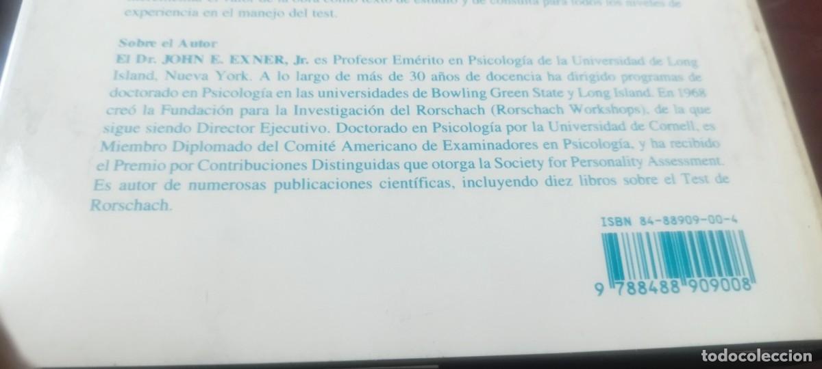 Libros de segunda mano: EL RORSCHACH (I) FUNDAMENTOS BASICOS / EXNER / KARA36 / PSIMATICA - Foto 8
