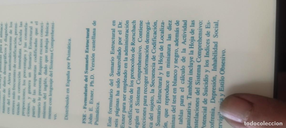 Libros de segunda mano: EL RORSCHACH (I) FUNDAMENTOS BASICOS / EXNER / KARA36 / PSIMATICA - Foto 11