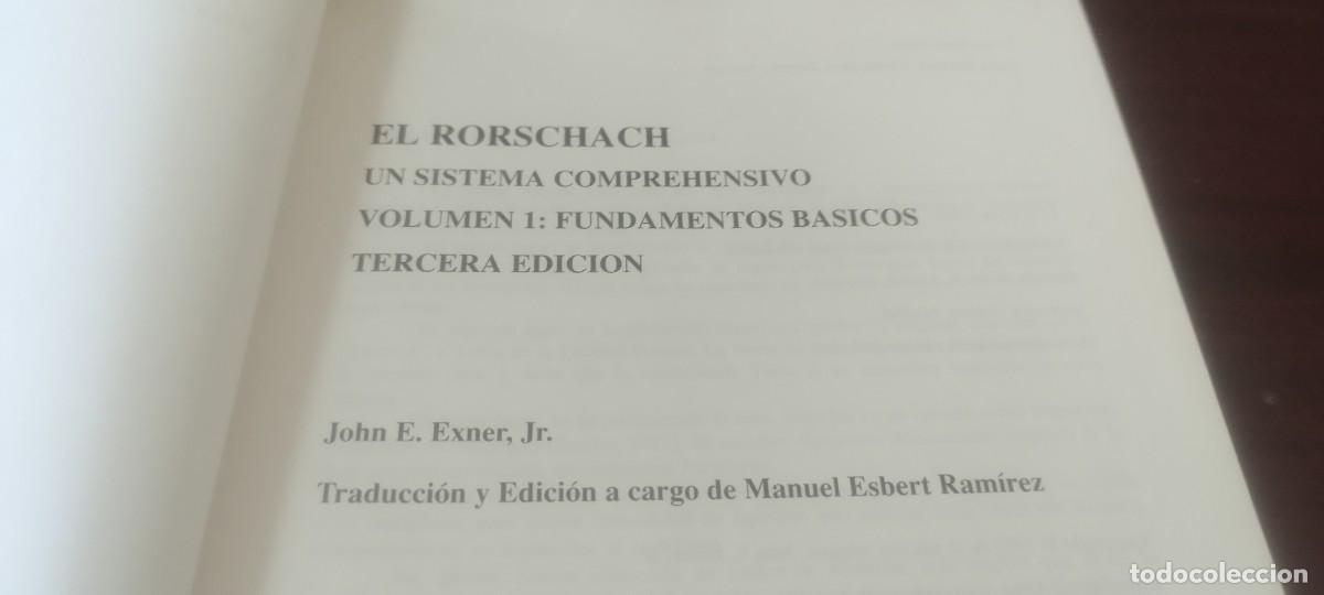 Libros de segunda mano: EL RORSCHACH (I) FUNDAMENTOS BASICOS / EXNER / KARA36 / PSIMATICA - Foto 13