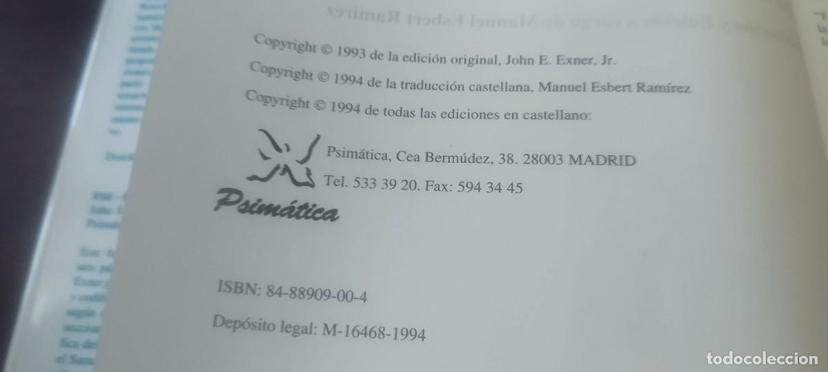 Libros de segunda mano: EL RORSCHACH (I) FUNDAMENTOS BASICOS / EXNER / KARA36 / PSIMATICA - Foto 16