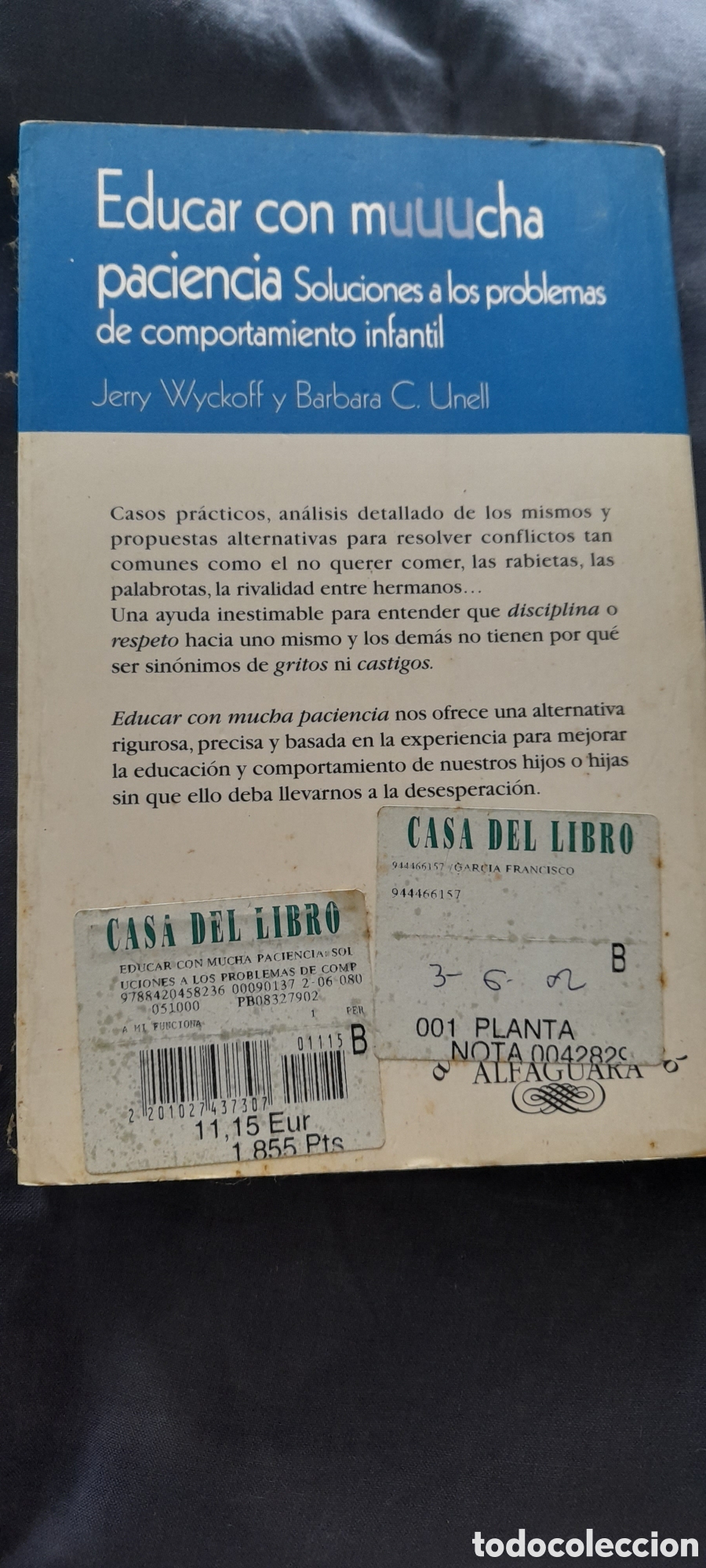 Libros de segunda mano: Educar con mucha paciencia. Jerry Wyckoff - Foto 2