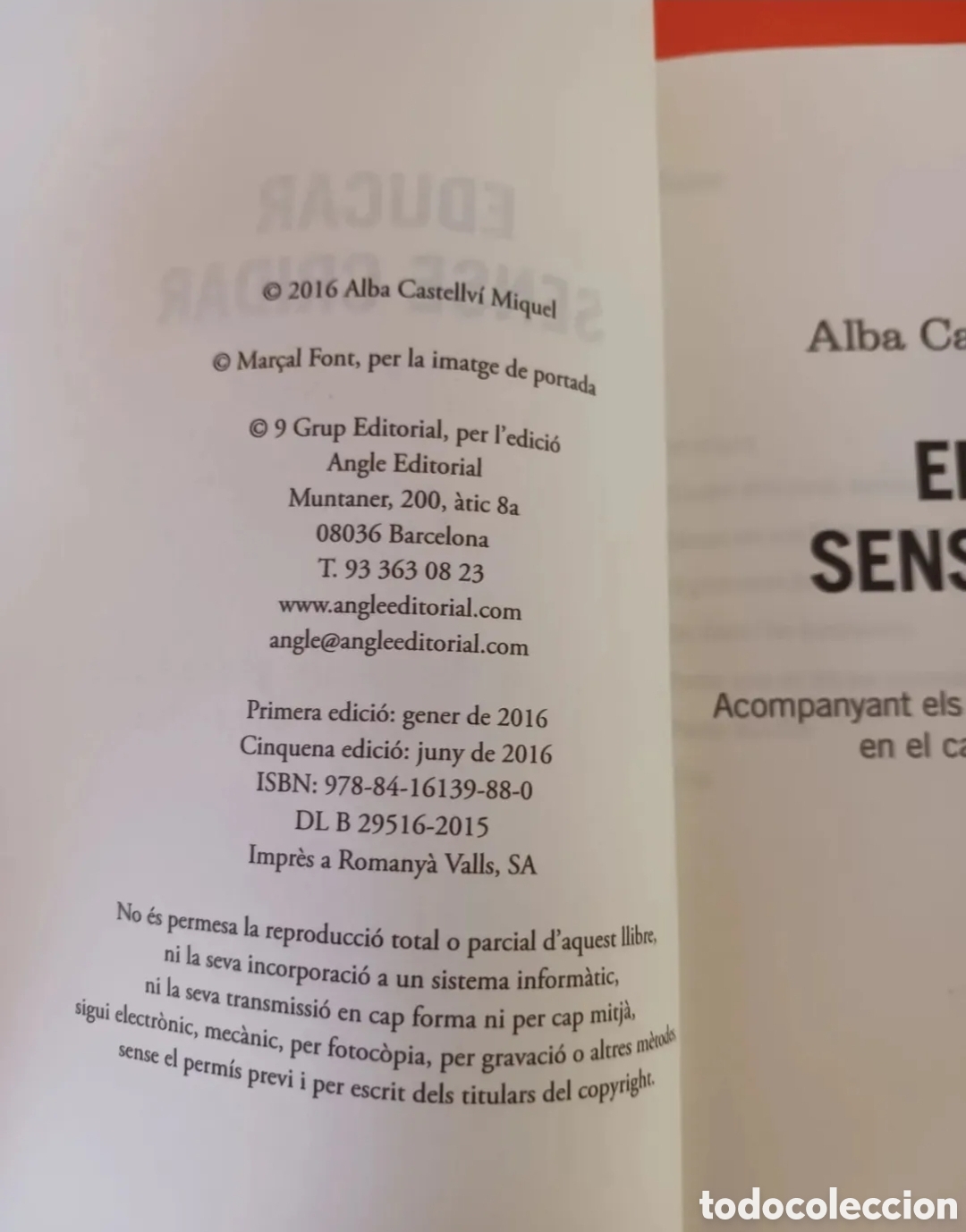 Libros de segunda mano: Educar sense cridar. En Catal&aacute;n. - Foto 2
