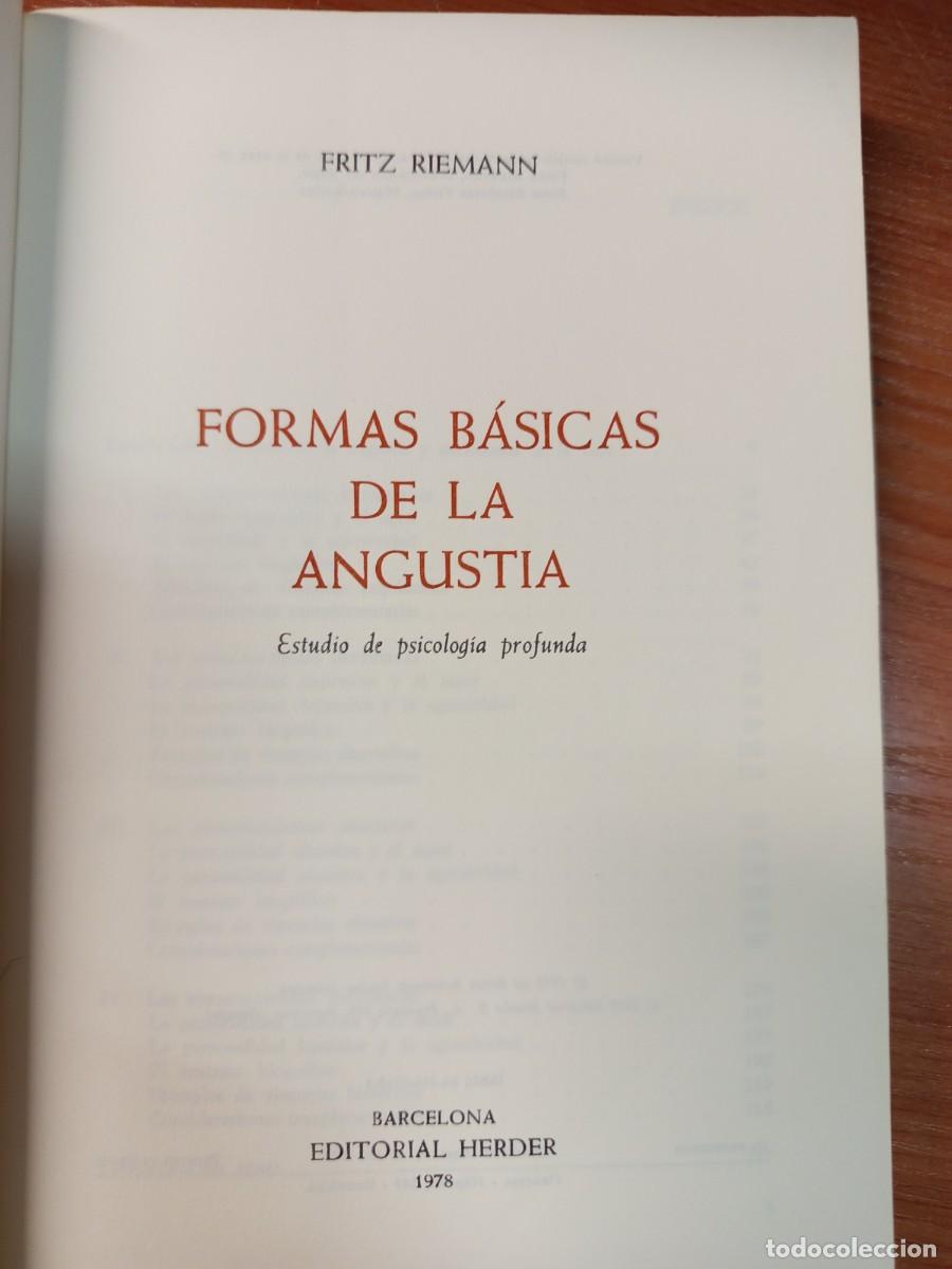 Libros de segunda mano: Formas b&aacute;sicas de la angustia. Estudio de psicolog&iacute;a profunda. - Foto 2