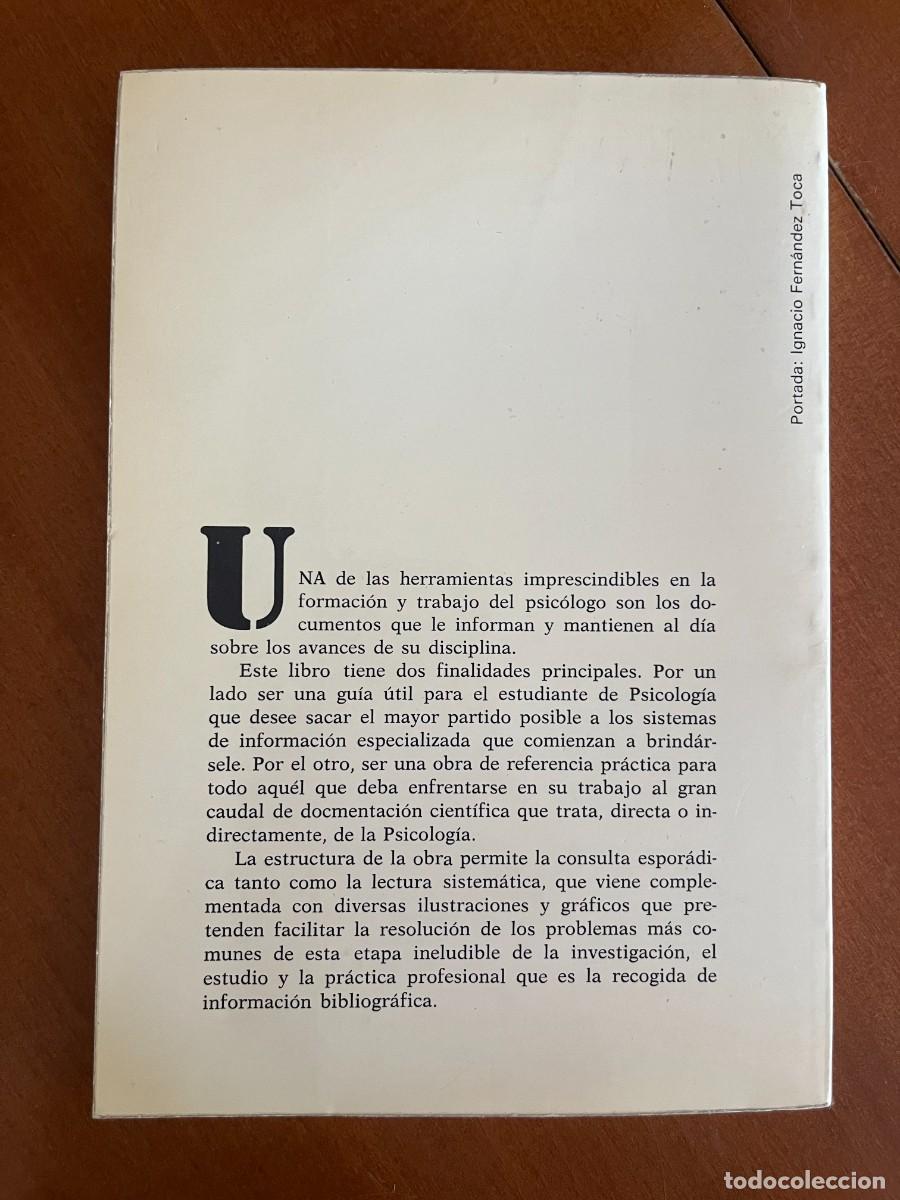 Libros de segunda mano: Fuentes documentales en psicolog&iacute;a - Foto 3