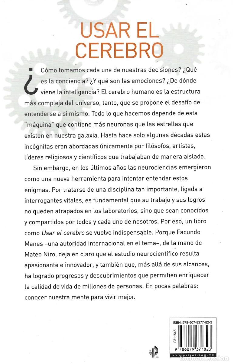Libros de segunda mano: USAR EL CEREBRO FACUNDO MANES & MATEO NIRO - Foto 2