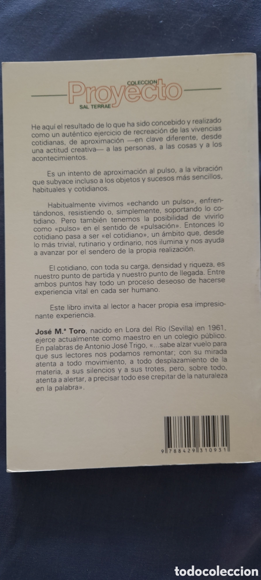 Libros de segunda mano: El pulso del cotidiano. Jos&eacute; Maria Toro - Foto 2