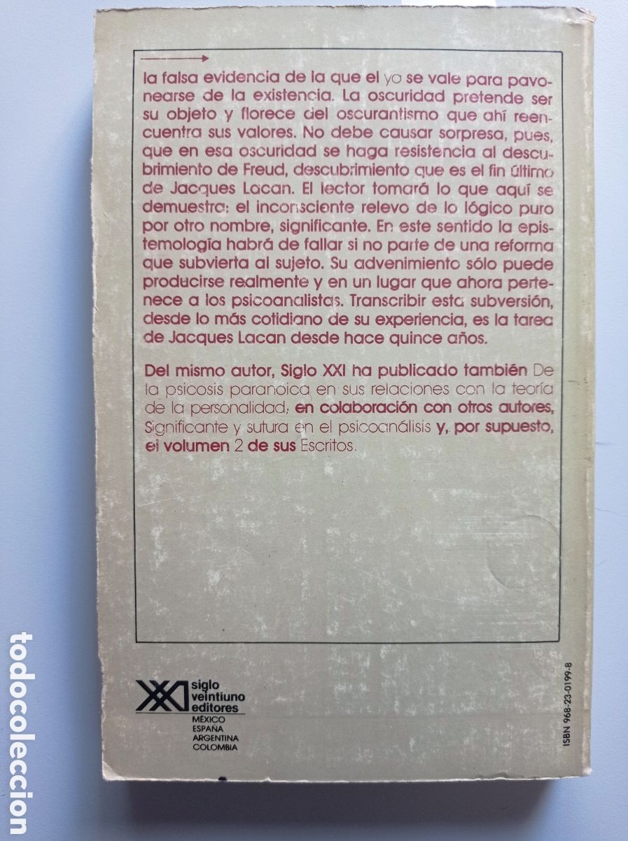 Libros de segunda mano: JACQUES LACAN. ESCRITOS 1. EJEMPLAR DEFECTUOSO, ERROR DE IMPRESI&Oacute;N. - Foto 6