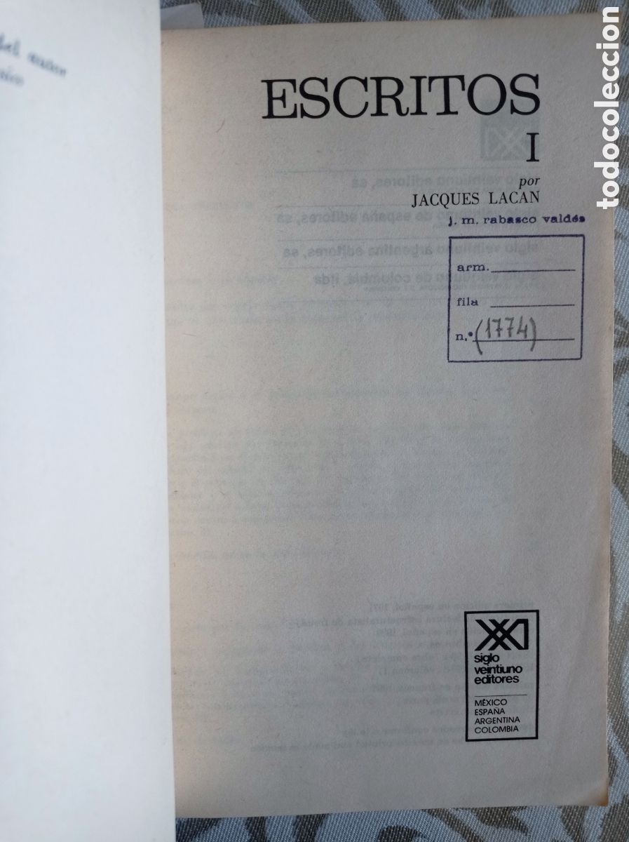 Libros de segunda mano: JACQUES LACAN. ESCRITOS 1. EJEMPLAR DEFECTUOSO, ERROR DE IMPRESI&Oacute;N. - Foto 2
