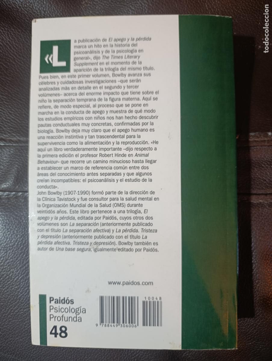 Libros de segunda mano: EL APEGO JOHN BOWLBY - Foto 2